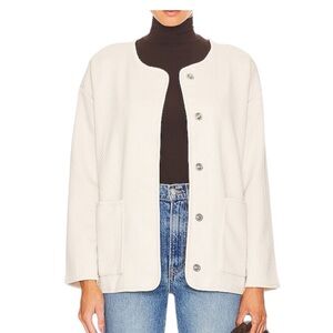 NWT Anthropologie jacket “Paris” Sanctuary Brand quilted snap cream fits M &‎ L